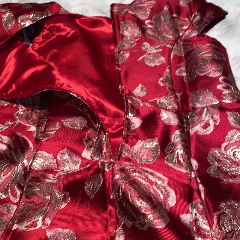 The childrens place Christmas mommy & me red rose dress - Picture 9 of 10